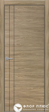 Дверь межкомнатная UBERTURE Тамбурат ПДТч 4105 Дуб Мадейра черная кромка