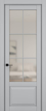 Дверь межкомнатная Hausdoors Шеллак серый 6 New Classic ст.просветленное