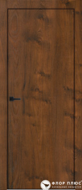 Дверь межкомнатная UBERTURE Тамбурат Лайт ПДТЧ 4201 Орех натуральный черная кромка