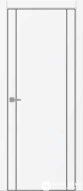 Дверь межкомнатная UBERTURE Тамбурат ПДТч 4103 Аляска суперматовая черная кромка