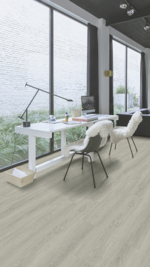 Кварцевый ламинат (SPC) Quick Step ATMOSPHERE Дуб серый гладкий