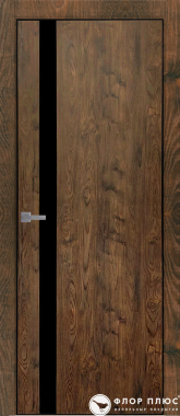 Дверь межкомнатная UBERTURE Тамбурат Лайт ПДТО 4204 Орех шоколадный черная кромка