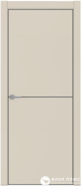 Дверь межкомнатная UBERTURE Тамбурат ПДТч 4102 Магнолия черная кромка