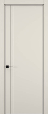Дверь межкомнатная Hausdoors Керамик жемчужный 4 Minimalism L REVERSE кромка черная