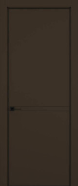 Дверь межкомнатная Hausdoors Керамик коричневый 3 Minimalism L REVERSE кромка черная