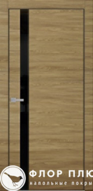 Дверь межкомнатная UBERTURE Тамбурат Лайт ПДТО 4204 Дуб Мадейра черная кромка