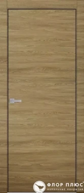 Дверь межкомнатная UBERTURE Тамбурат Лайт ПДТЧ 4201 Дуб Мадейра черная кромка