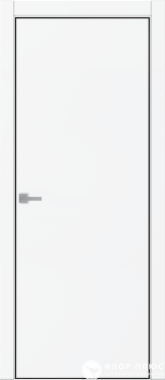 Дверь межкомнатная UBERTURE Тамбурат Лайт ПДТЧ 4201 Аляска суперматовая черная кромка