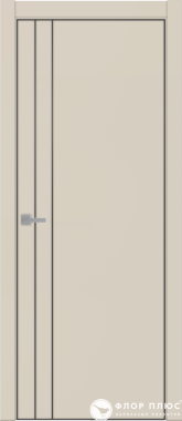 Дверь межкомнатная UBERTURE Тамбурат ПДТч 4105 Магнолия черная кромка