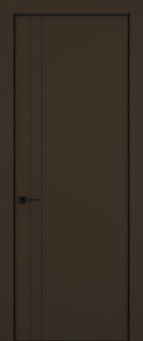 Дверь межкомнатная Hausdoors Керамик коричневый 4 Minimalism L REVERSE кромка черная