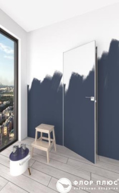 Дверь межкомнатная FRANT INVISIBLE Скрытого монтажа Прямое открывание Черная кромка КОМПЛЕКТ