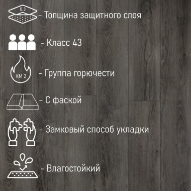Водостойкий SPC ламинат DEW&DROP Ред