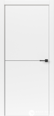 Дверь межкомнатная UBERTURE Тамбурат Лайт ПДТЧ 4302 Лофт белый черная кромка